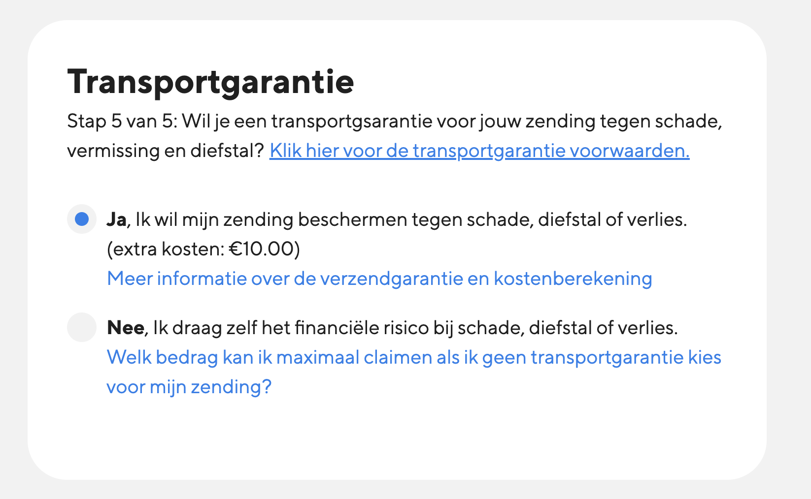Shipment tracking interface